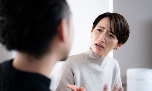 パートナーを問い詰める