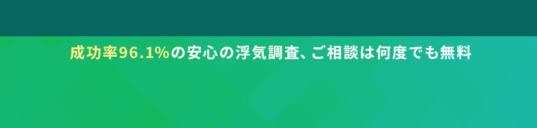 成功率95.8%の安心の浮気調査、ご相談は何度でも無料